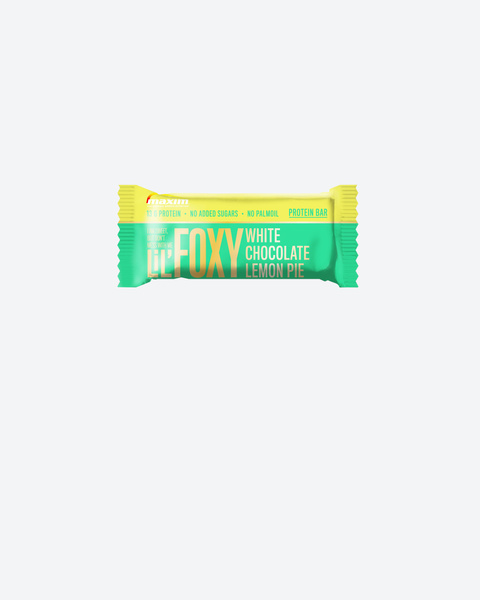 NYHET! LiL' Foxy Hvit sjokolade og sitronterte Proteinbar 40g