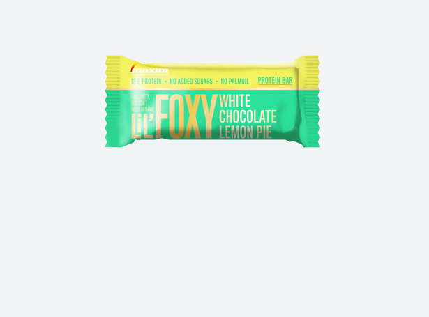 LiL' Foxy Hvit sjokolade og sitronterte Proteinbar 40g (24-pakk)