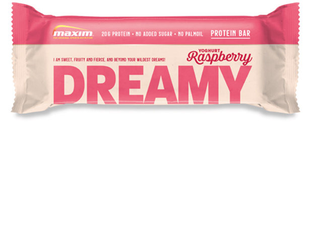 NYHET! Dreamy Bringebær og Yoghurt Proteinbar 55g (40-pakk)